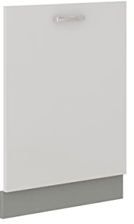 Kuechen-preisbombe Frontblende Geschirrspüler vollintegriert 60 cm Weiß Hochglanz Küche Bianca Grey
