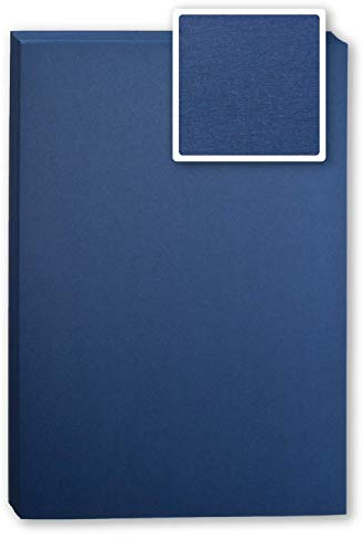 Bindekarton/Deckblatt/Rückblatt, blau 240 g/m² DIN A4, 100 Stück in Leinenstruktur - Einbanddeckel für Bindungen, Umschlagmaterial