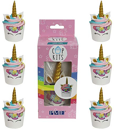 PME Cupcake Decorating Kit with Edible Toppers, Unicorn