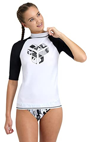 ARENA Maglia a Maniche Corte da Donna Rash Graphic con Protezione UV