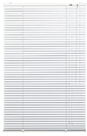 Lichtblick Aluminium Jalousie, Alu-Jalousie mit Klemmträgern und Wandmontageclips für Fenster und Türen Weiß, 50 cm x 130 cm (B x L)