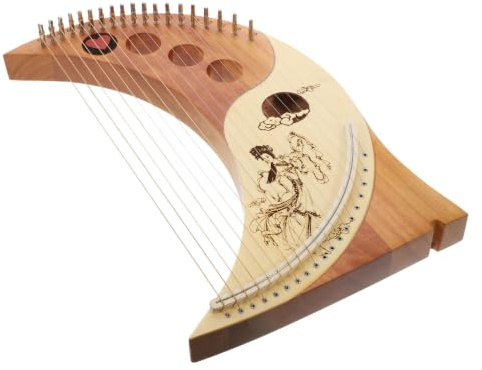 Arpa de Madera de 19 Cuerdas, Arpa Pequeña de Cedro, 1 Juego