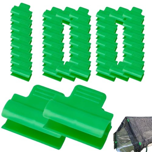 Moreeulsi Abrazaderas de invernadero | Abrazaderas de 100 piezas – Herramientas de soporte resistentes, accesorios de repuesto para sombra al aire libre, cultivo de granja interior