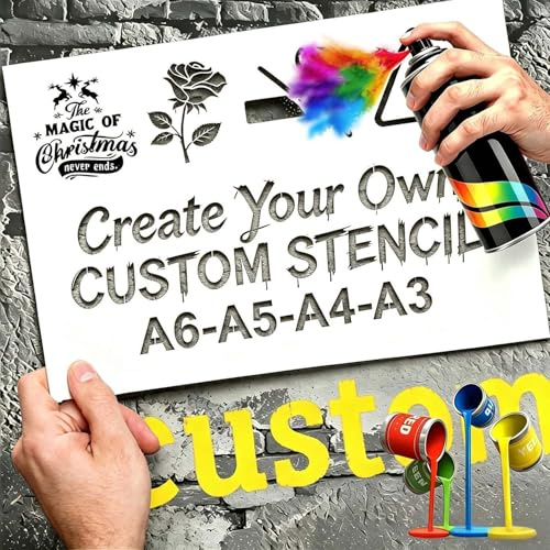 Stencil Plantillas Personalizadas para Pintura, Logo y Texto a Láser