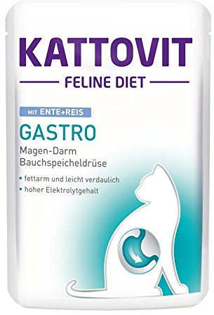 Kattovit | Feline Diets Gastro mit Ente + Reis | 24 x 85 g