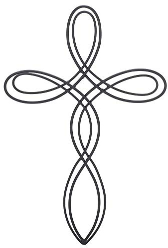 Dicksons Open Oval Flowing Metal 16 inch Decorative Wall Cross