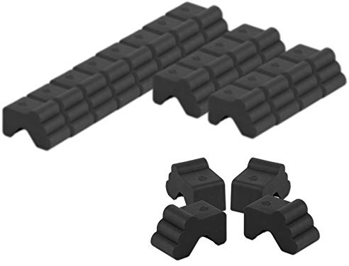 BigDean Lot de 20 pieds de pot de fleurs en plastique extra solides - Anthracite
