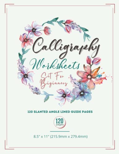 Calligraphy Set for Beginners: A4 Calligraphy Book 120 Sheet of Calligraphy Practice Paper Hand Lettering Workbook ,Calligraphy Books For Biginners