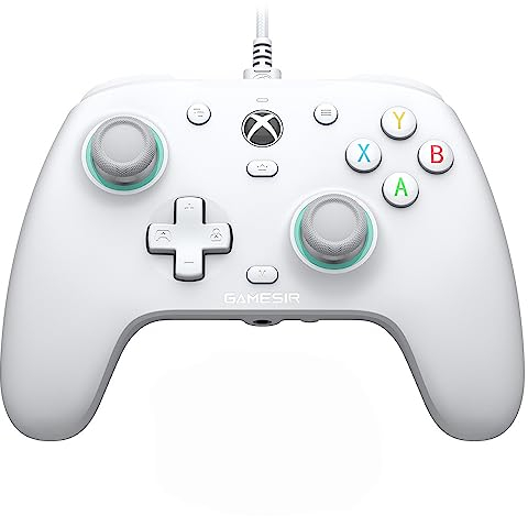 GameSir G7 SE Mando con Cable para Xbox Series X|S, Xbox One & Windows 10/11, Plug and Play Gamepad para Juegos con Joysticks de Efecto Hall, Conector de Audio de 3,5 mm (Blanco)