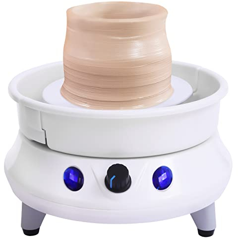 HPDTZ Drehscheibe Töpfern, Elektrische Töpferscheibe 2000 RPM, Pottery Wheel, Keramik Ton Maschine, Drehteller 15 cm, für Ton Kunst Handwerk in Studio und Schule geeignet