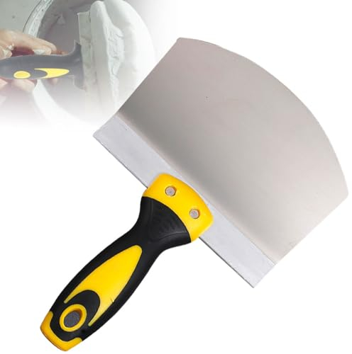Arc-shaped Putty Knife Spackler Tool, 2024 Aktualisierung Putty Messer Spachtel Edelstahl Malerspachtel, Gipser Spachtel mit Kunststoffgriff für Wände Abkratzen und Entfernen Tapeten (1)
