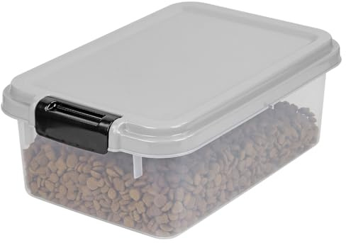Taylor & Brown 13L Airtight Dog Food Storage Container, Up to 11 lbs, Dog Cat Bird and Other Pet Food Treats Storage Bin, Dog Cat Wet Food Cans, Keep Fresh, BPA Free, Stackable, Grey