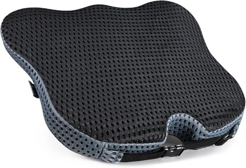 BETU Wedge Car Seat Cushion for Better Visibility & Sciatica Pain Relief - High Density Memory Foam, Non-Slip Ergonomic Car Seat Cushion for Driving, Universal Fit for Car, SUV,Truck & Tractor