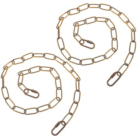 NUOBESTY 2 Piezas Cadena para Lámpara de Techo, Cadena Colgante de Hierro, Abertura de Cierre 8mm, Estilo Clásico Vintage, para Candelabros y Plantas, Decoración del Hogar