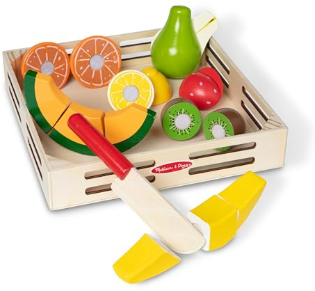 Melissa & Doug Fruit To Cut Wooden | Role Play Food Toy | 3+ | Gift for Boys or Girls