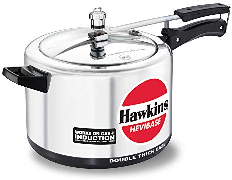 Hawkins Hevibase IH80 8-Litre Induction Pressure Cooker, Small, Silver