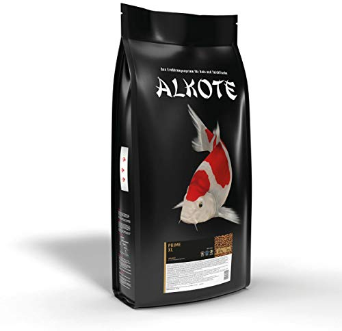 AL-KO-TE, 1-Jahreszeitenfutter für Kois und Zierfische, Sommermonate, Schwimmende Pellets, 8 mm, Basisfutter Prime XL, 9 kg