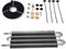 Kit de Refroidisseur d'huile de Voiture, Kit de Refroidisseur d'huile de Transmission de Direction Assistée à Distance Automobile à 4 Rangées Convertisseur de Radiateur Auto-manuel