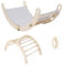 MAMOI® Kletterbogen mit Kissen, Kissen für Klettergerüst aus Holz, Kletterdreieck, Baby Klettern, Holzbogen für Kinder, Spielplatz, Klettergerüst Indoor