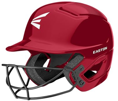 Easton | ALPHA 3.0 Batting Helmet with Facemask | Baseball / Fastpitch Softball | Medium/Large | Red