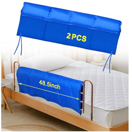 Lot de 2 coussins de protection pour rail de lit d'hôpital pour personnes âgées et adultes - Rails latéraux de protection pour lit de bébé - Demi-rail - Pour personnes âgées