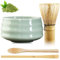 Vaileal 4 Stück Matcha Tee set, Matcha set mit Matcha Besen, Matcha Schale aus Keramik, Bambusbesen Matcha Besen, Handwerklich angefertigte Matcha Bowl, Matcha zubehör Geschenkset