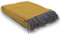 GLAESER Wohndecke Fair de Luxe | Sofadecke/Couchdecke | Kuschelige Tagesdecke | Flauschig & Kuschlig (Neuseelandwolle, Mel Wild Dove-Misted Yellow)