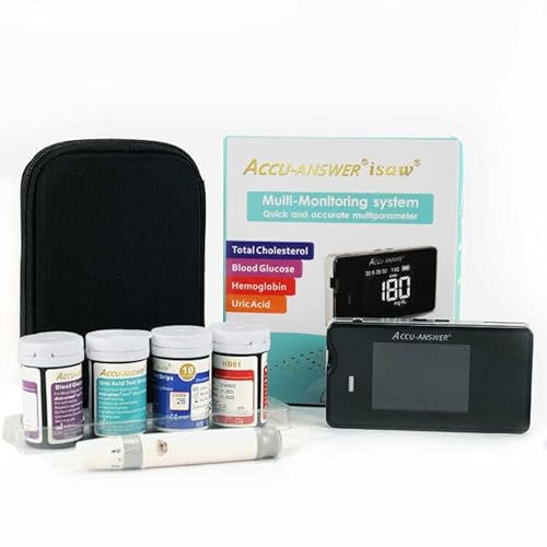Accu-Answer Blood Cholesterol Monitor Kit, Total Cholesterol Test Kit, 4 in1 Meter System Kit, CE Approved