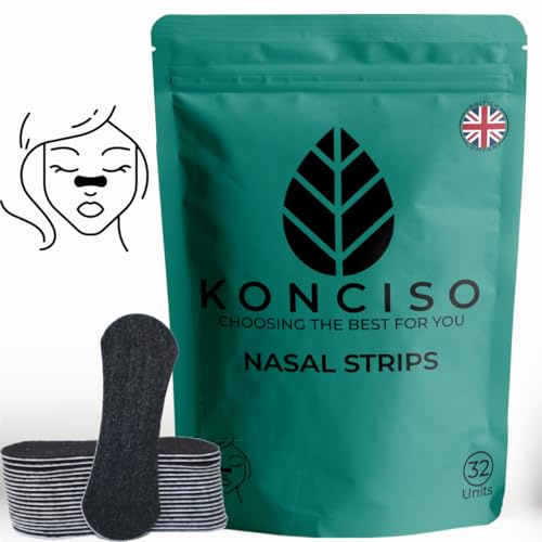 Konciso Nasal Strips for Men & Women, 60x22mm, 32 Count, Sport & Snoring
