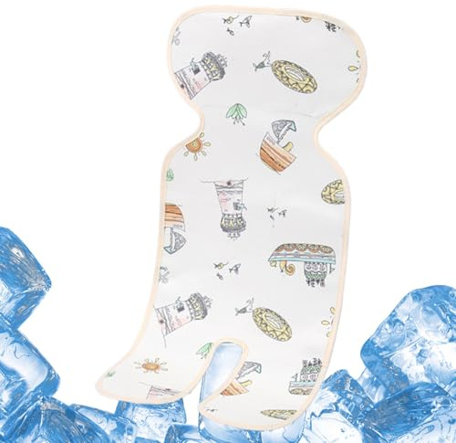 Tapis Rafraîchissant pour Poussette Coussin Siège Auto Enfant Ajustable | Coussin Insert Rafraîchissant Pour Poussette Nourrisson Été Siège Auto Intérieur Maison Crèche