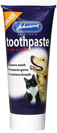 Johnsons Chicken Triple Action Toothpaste for Cats & Dogs,50 g (Pack of 1)