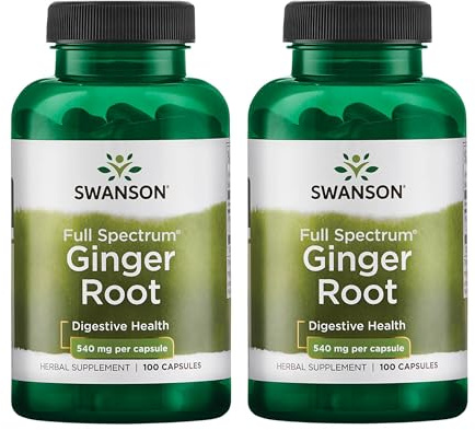 Swanson Full Spectrum Ginger Root 540 mg 100 Caps (2 Pack)