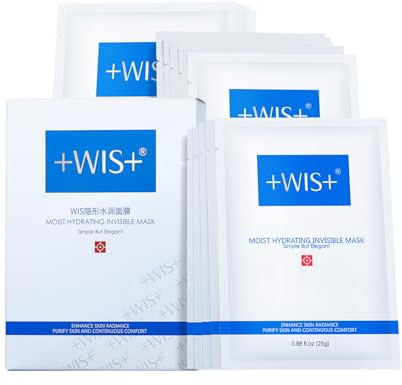 +WIS+ Intensive Hydrating Natural Face Masks 24 EA | Hyaluronic Acid & Collagen | Tend Skin, Sensitive Skin Safe | Pore Minimizing, Elasticity Boost | Dehydrated Skin Repair | Galentines Gifts Bulk