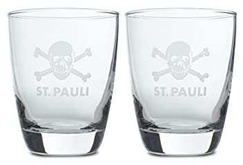 FC St. Pauli Gläser 2er Set Totenkopf - Wassergläser 27cl