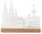 Räder Lichtobjekt Stadtsilhouette Köln