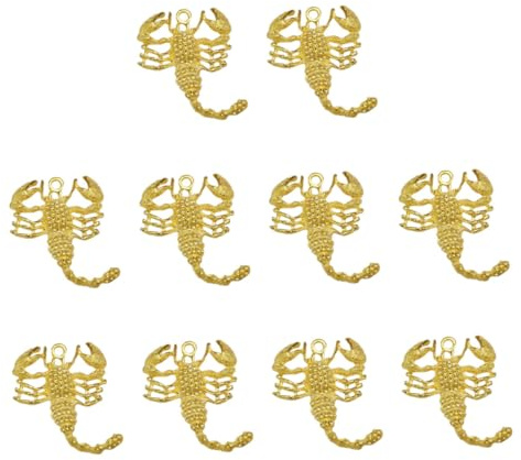 DIYEAH 10pezzi Pz Ciondoli Forma Scorpione Lega Accessori Fai da Te Creazione Gioielli per Collane e Bracciali Dorati Pendenti Decorativi Kit Bricolage Hobby Handmade Bijoux
