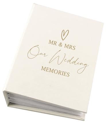Our Wedding Day Memories Love Gift Photo Album With Sleeves 100 x 6x4 Capacity