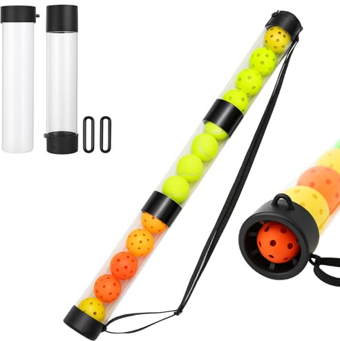 ENDUOR Collapsible Pickleball Pickup Tube for Pickleballs - Holds 17 Balls, Portable Pickleball Retriever Tool