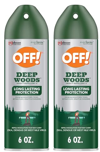 OFF! Deep Woods Insect Repellent Spray with 25 Percent DEET Provides up to 8 Hours of Mosquito Protection 6 Ounce (Pack of 2)