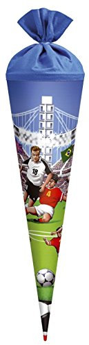 Schultüte / Zuckertüte / 70cm / rund / Fußball