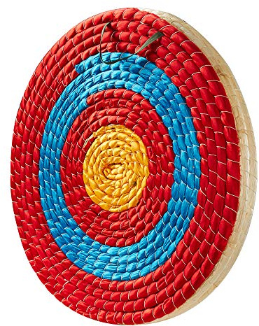 TOPARCHERY Archery Target 3 Layers 20 inch Traditional Solid Straw Archery Target 2.3 inch Thickness Hand-Made Arrows Target for Outdoor Shooting Practice (20in / 3 Layers)