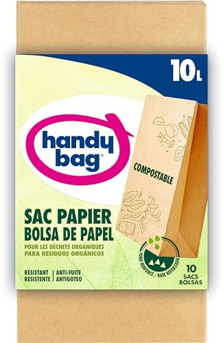 Handy Bag Sacchetti di carta per spazzatura 10 l, 10 sacchetti