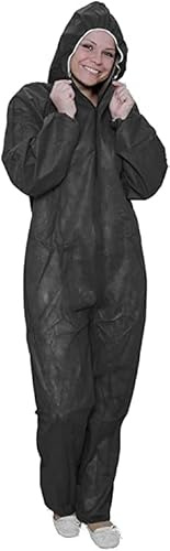 10 tute monouso nere taglia L/XXL, tuta da pittore, tuta protettiva monouso, abbigliamento protettivo, taglia XXL, 10 pezzi