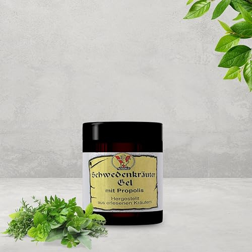 Schwedenkräuter Gel 100 ml – Mit Propolis – Bei Verspannungen, Prellungen und Entzündungen – Für beanspruchte Muskeln und Gelenke – Förderung der Durchblutung – Nach Instektenstichen – Bei Sonnenbrand