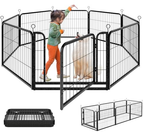 Kfvigoho Puppy Playpen 8 Panels Small Dog Fence Outdoor Indoor Use 24