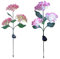FUNCITTE 2PCS Solar Garden LED Lights, Garden Ornaments, Hydrangea Realistic Flower Decorative for Yard Patio Garden Decorations (Pink)