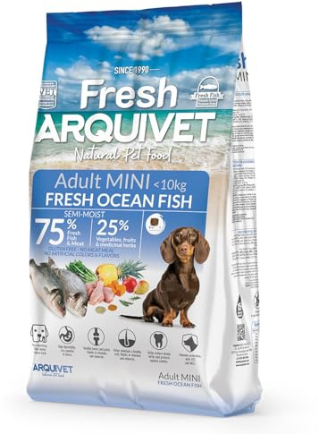 Arquivet Fresh MINI Ocean Fish - Pesce fresco dell'oceano - Cibo semi-umido per cani di piccola taglia - 2,5 kg