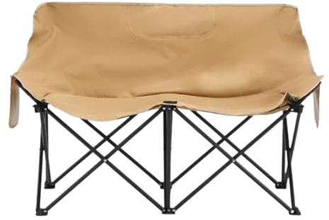 ZPVXRVQ Canapé Double Extra Large pour Le Camping, canapé Pliant d'extérieur, Banc Stable, adapté aux campings et aux activités de Plein air en Automne(Style 1)