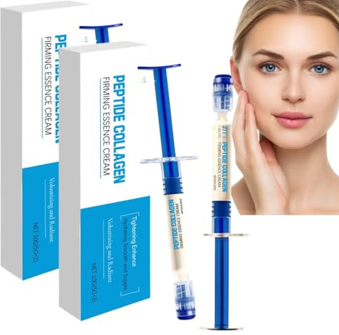 Polypeptid-Kollagen Essenzcreme, Mikromolekulare Kollagen Anti-Falten-Lotion, Multi-Peptid Straffende Feuchtigkeitscreme, Tiefenhydrierende Anti-Aging Pflege für Frauen (2box)