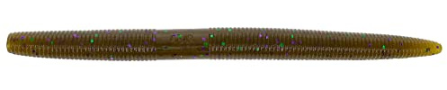 Gary YAMAMOTO 6 SENKO GREEN PUMPKIN W/GREEN & PURPLE FLAKE (5 PACK)